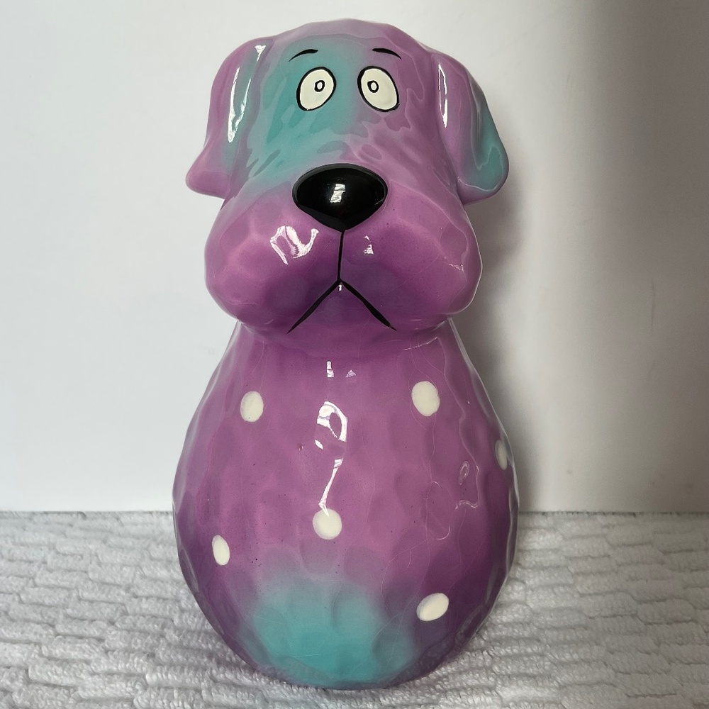 Ganz Purple Dog Ceramic Piggy Bank - Money Bank